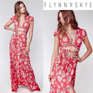 Flynn Skye Skirt AND Top Set - Floral Fireworks